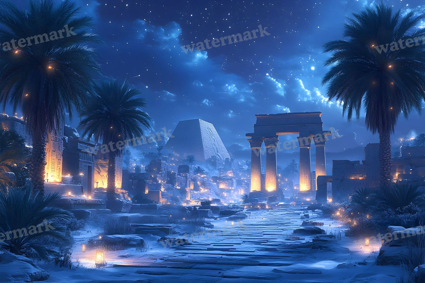 Ancient Egyptian Night Backdrop Images