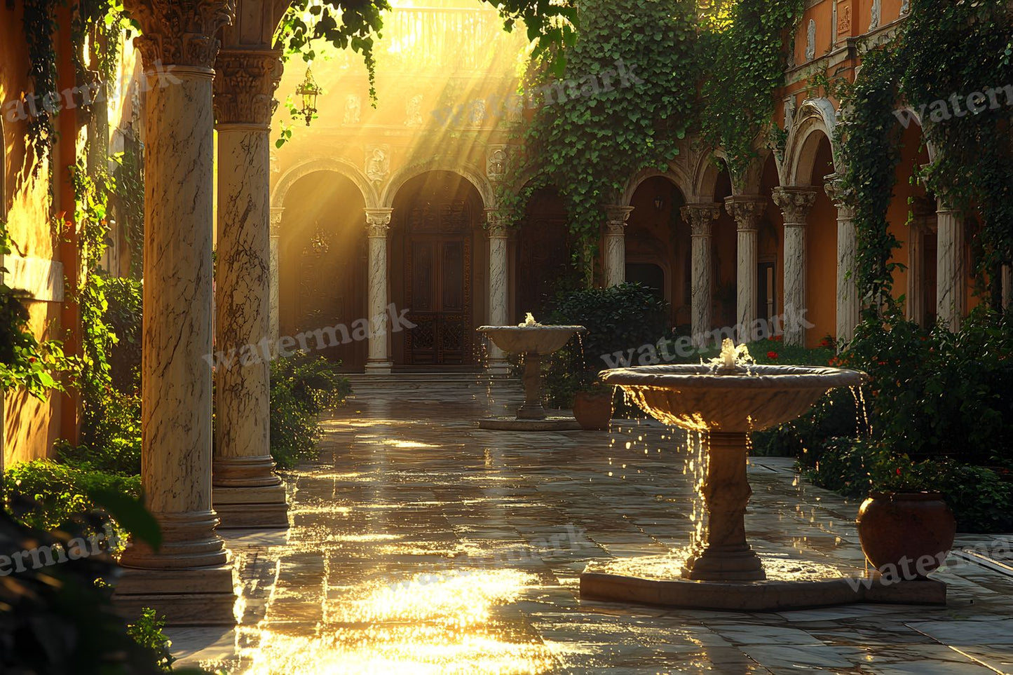 Ancient Roman Courtyard Backdrop Images