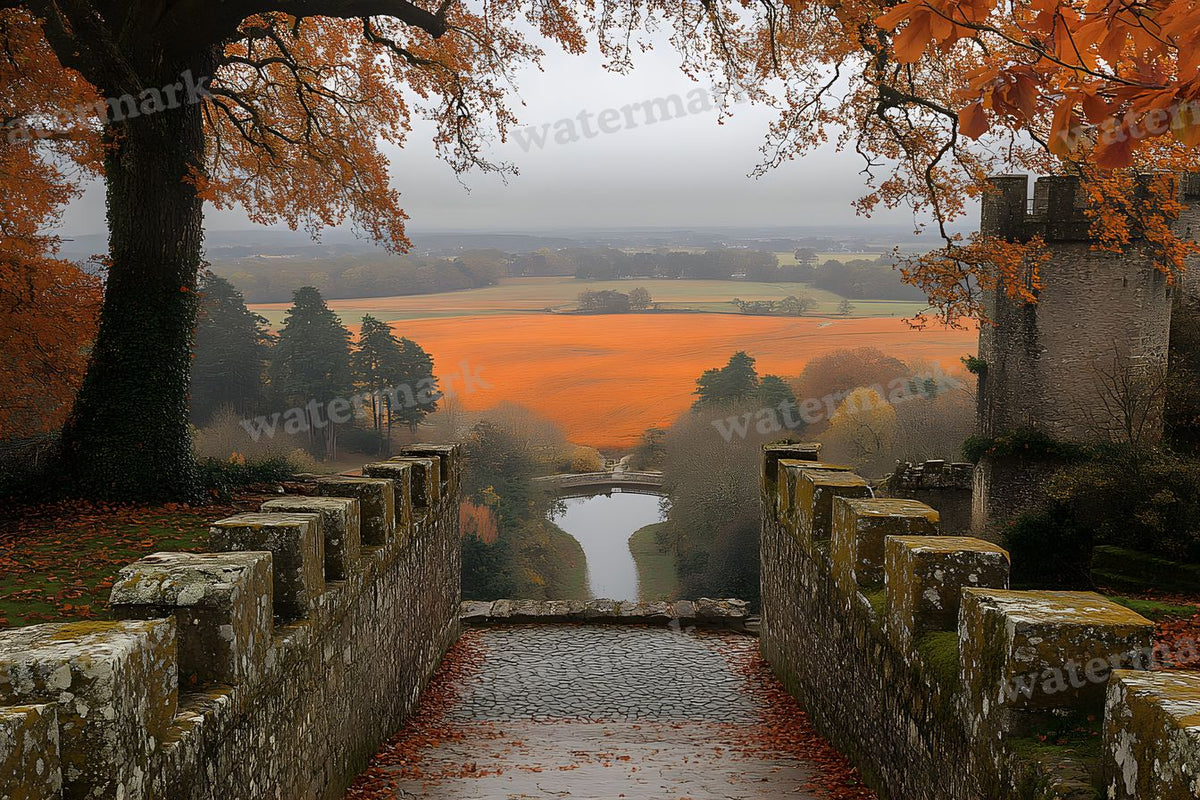 Autumn Castle Wallpov Backdrop Images