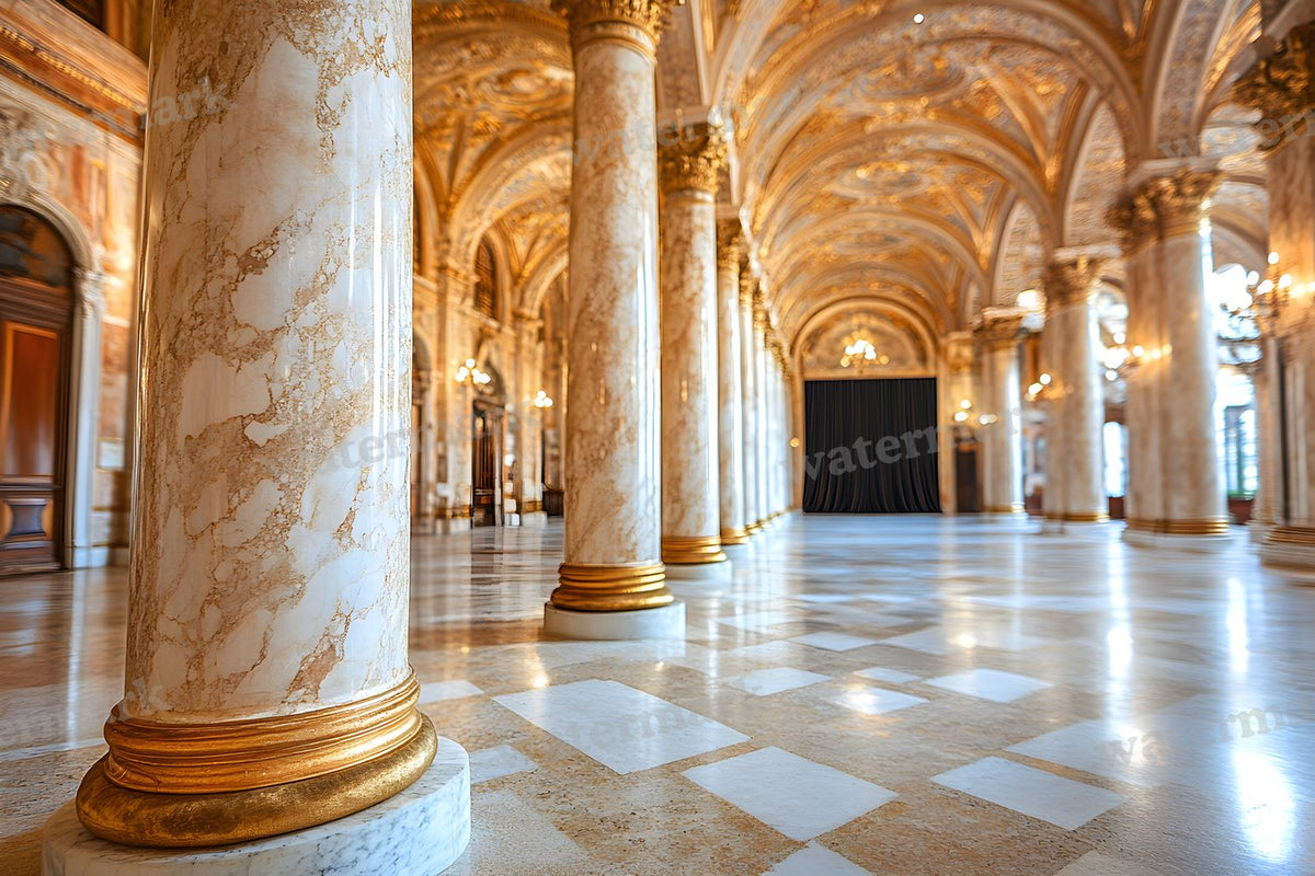 Baroque Marble Columns digital photo backdrop for photo editing, preview 23