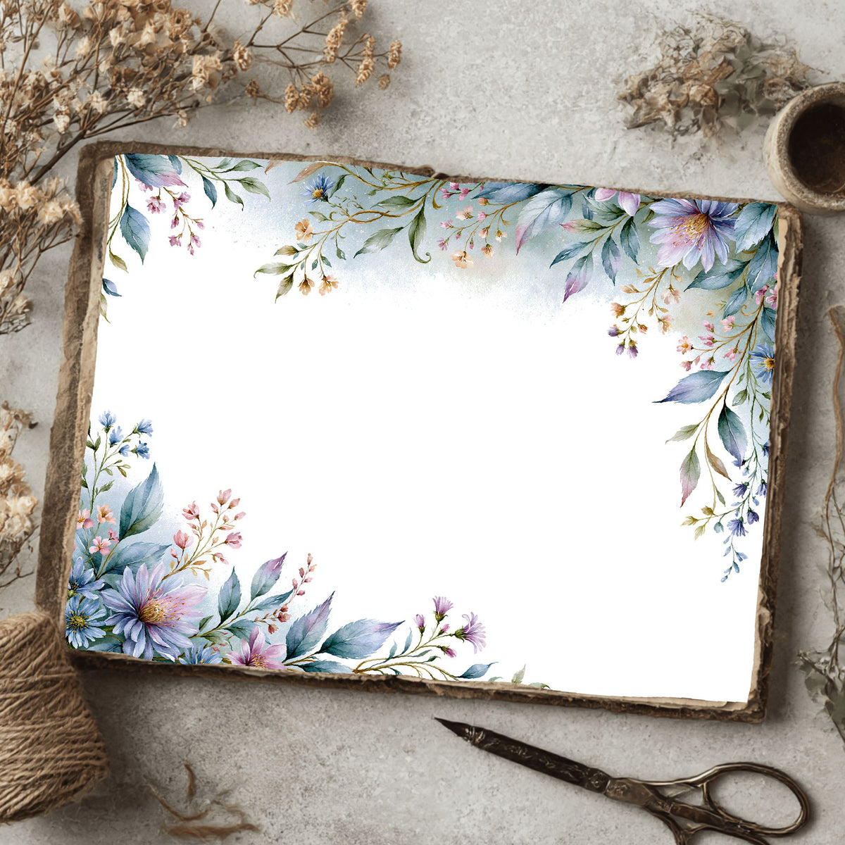 Delicate Botanical Border Frame