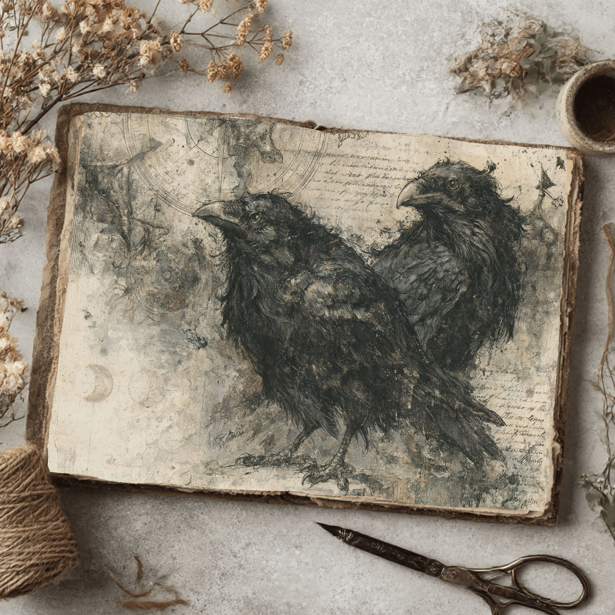Mysterious Raven Journal Paper