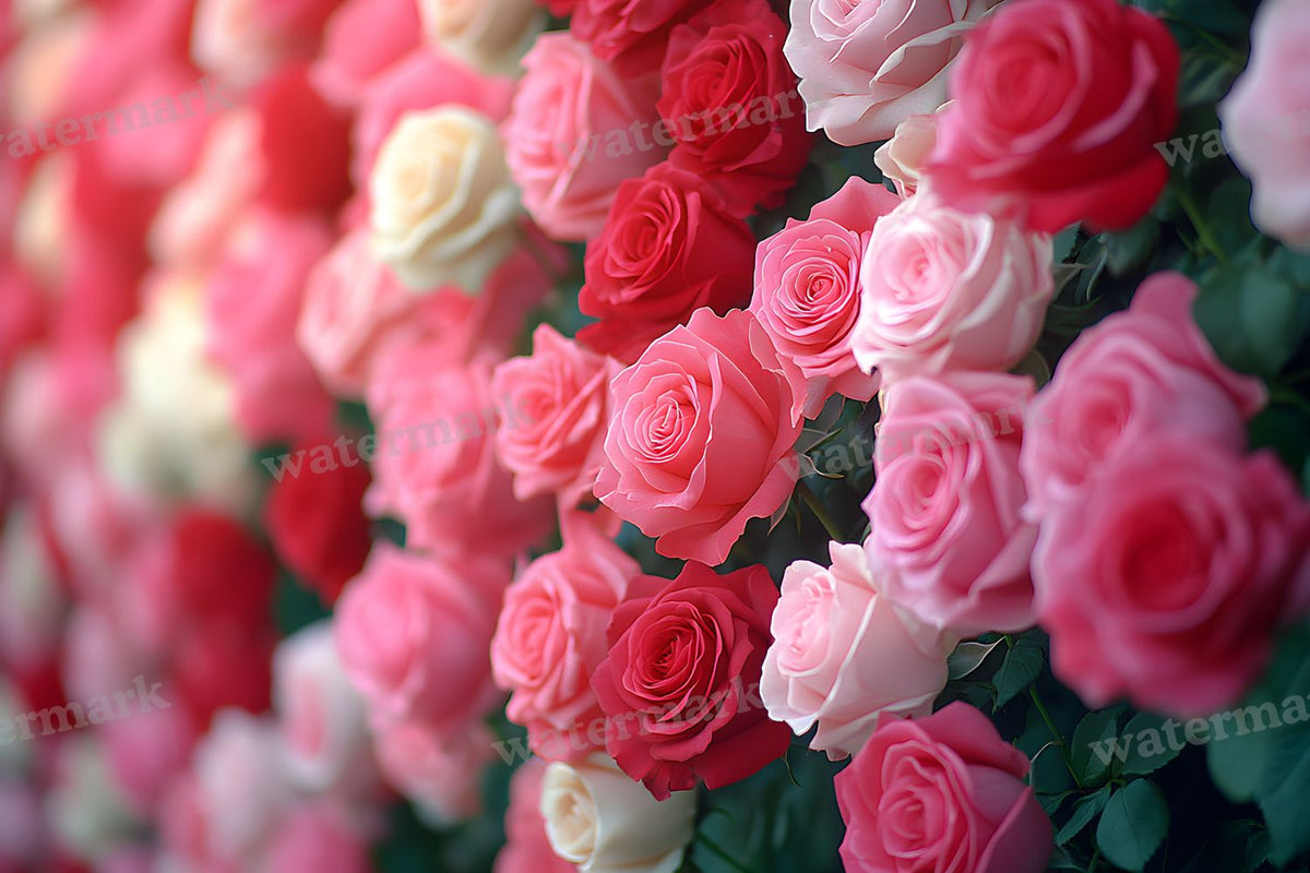 Romantic Rose Garden digital photo backdrop for photo editing, preview 23