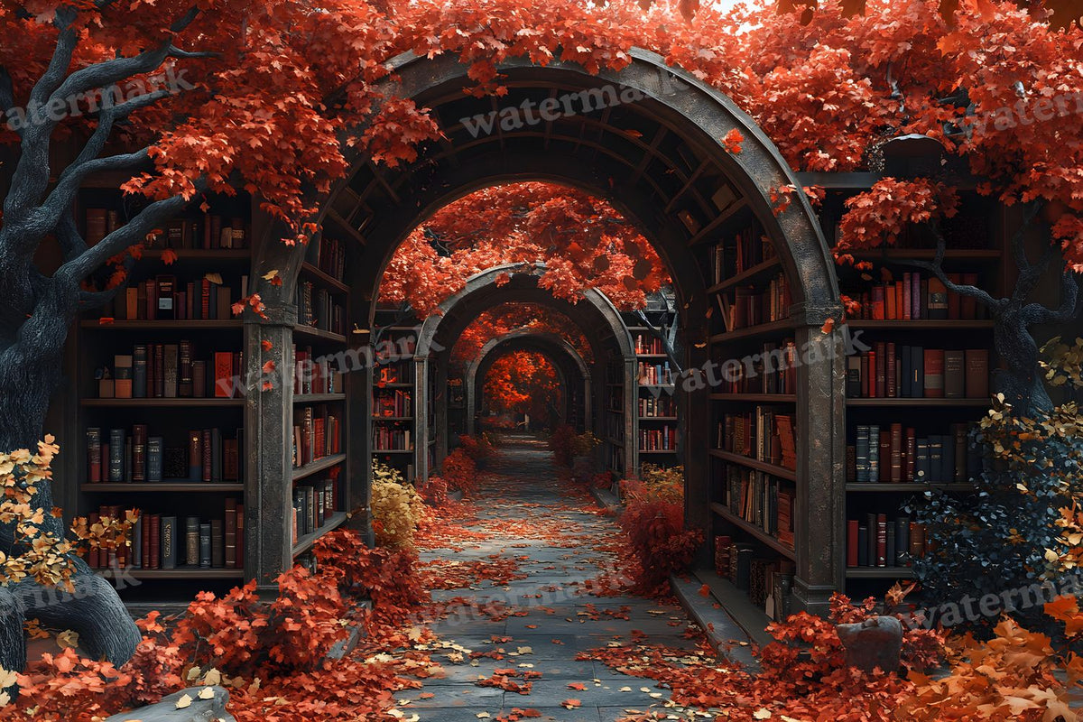 Whisper Library Forest digital photo backdrop for photo editing, preview 23