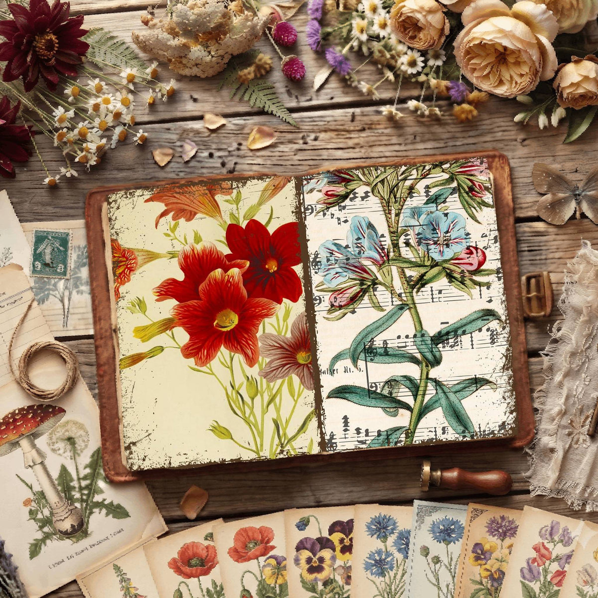 Botanical Illustrations Digital Papers