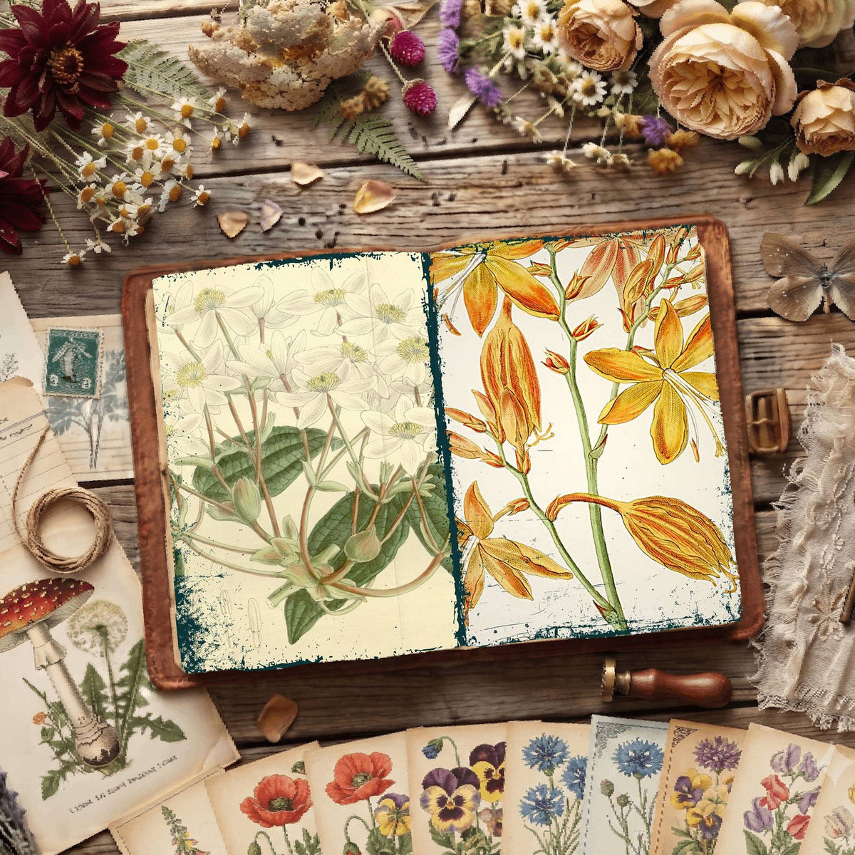 Botanical Illustrations Digital Papers