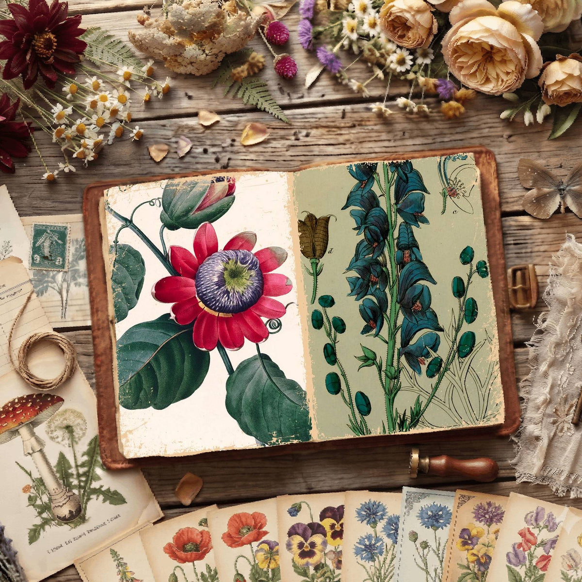 Botanical Illustrations Digital Papers