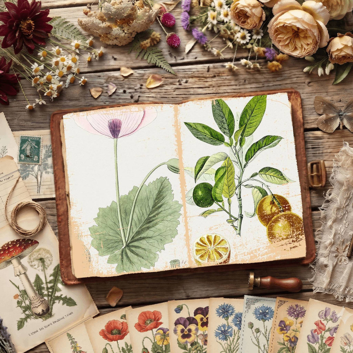 Botanical Illustrations Digital Papers