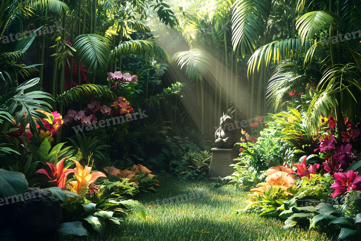 Botanical Secret Garden digital photo backdrop for photo editing, preview 23