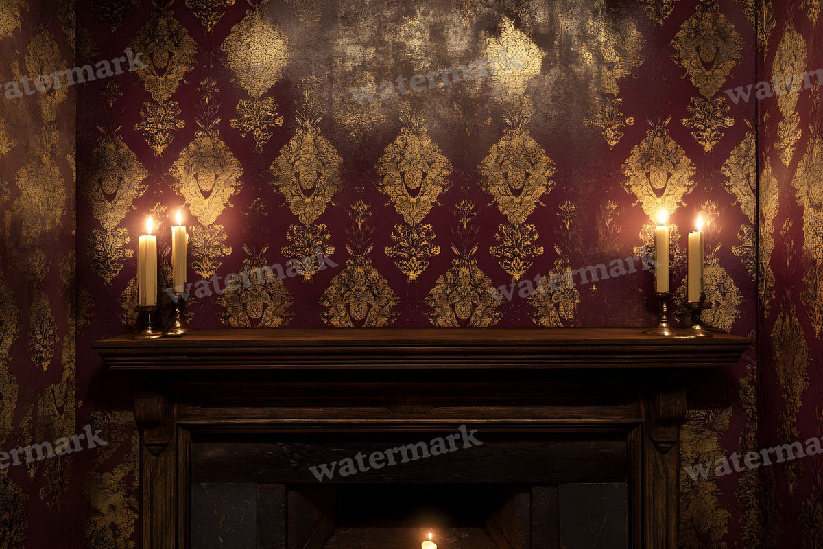 Candlelit Vintage Room Backdrop Images