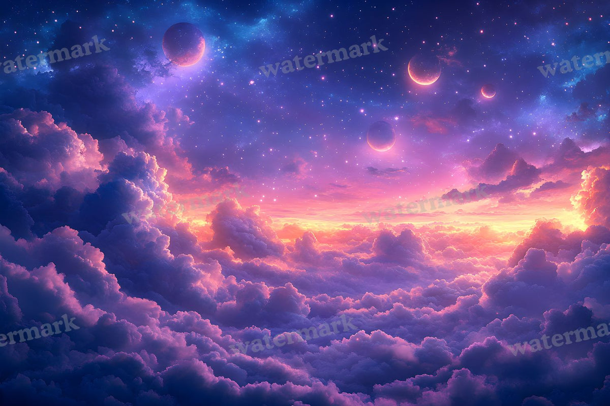 Celestial Glow Scene digital photo backdrop for photo editing, preview 23