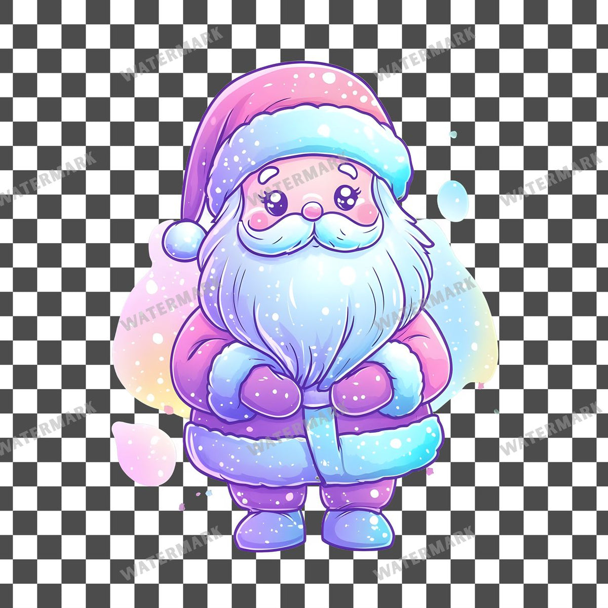 Christmas Kawaii Style Clipart Pngs