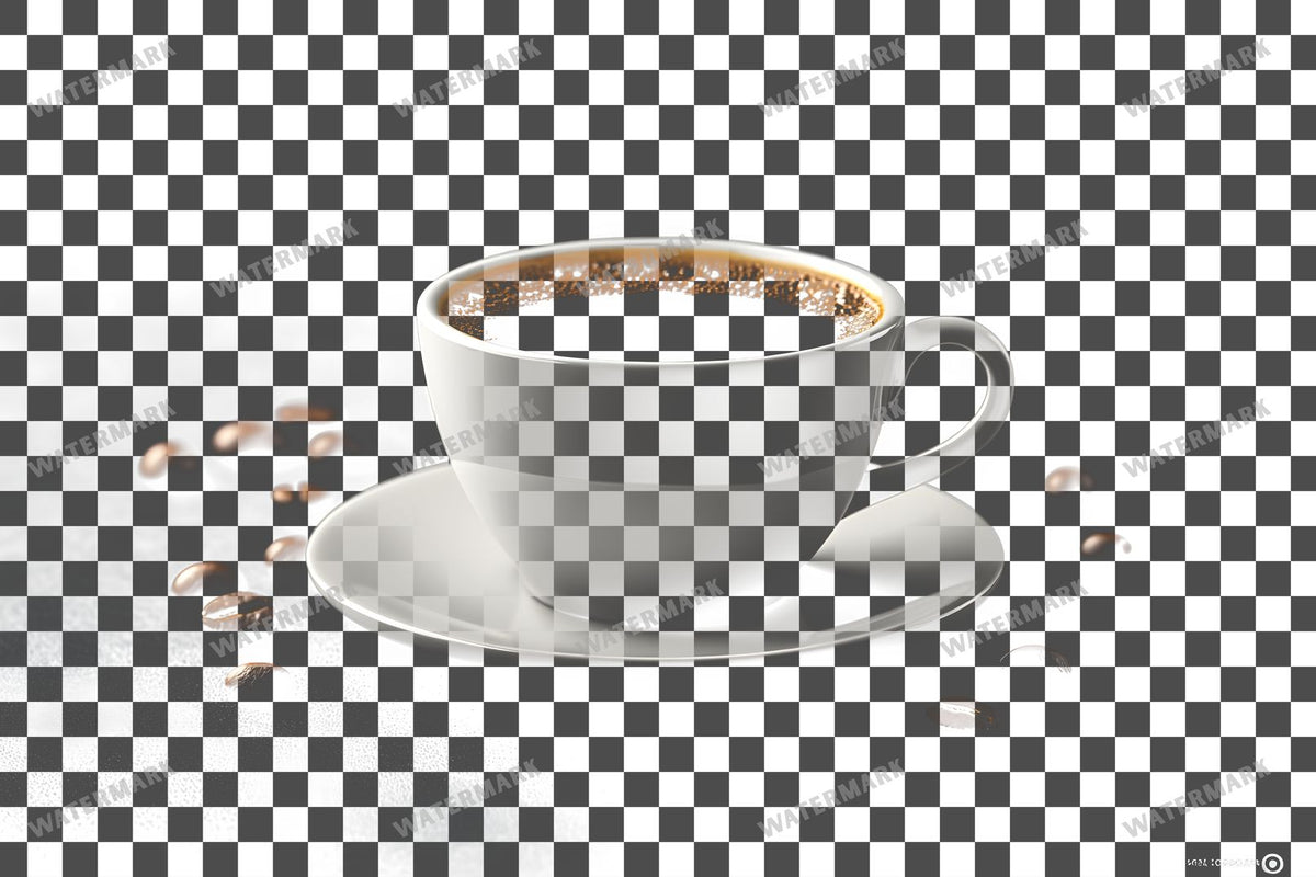 Coffee Cup PNG overlay on a transparent checkered background, preview 24