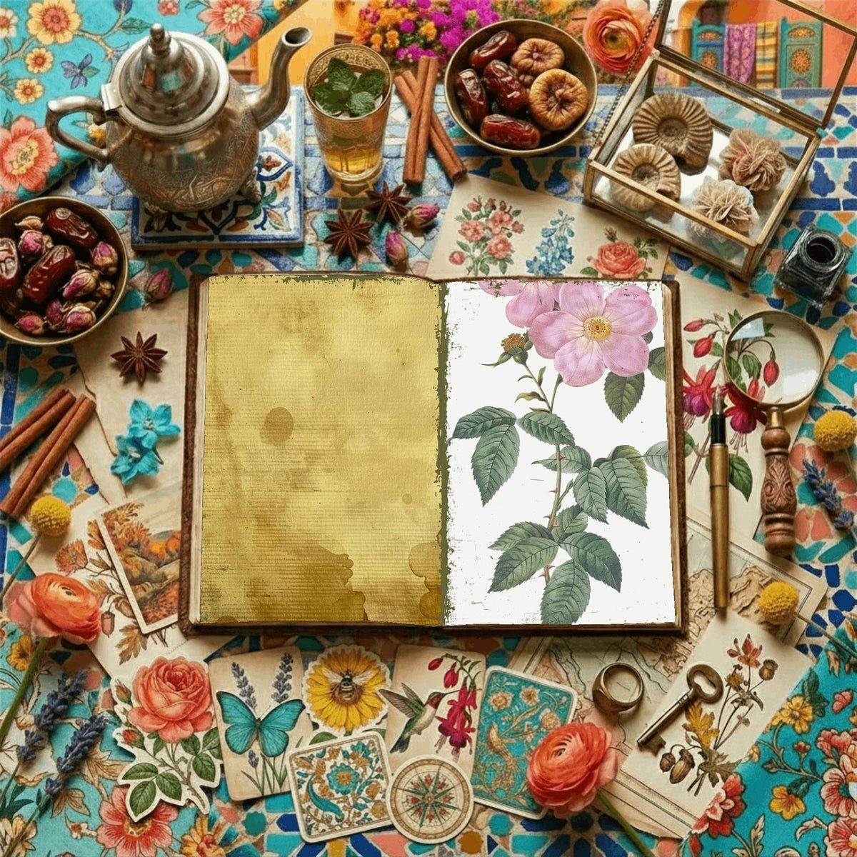 Floral Illustrations Digital Papers