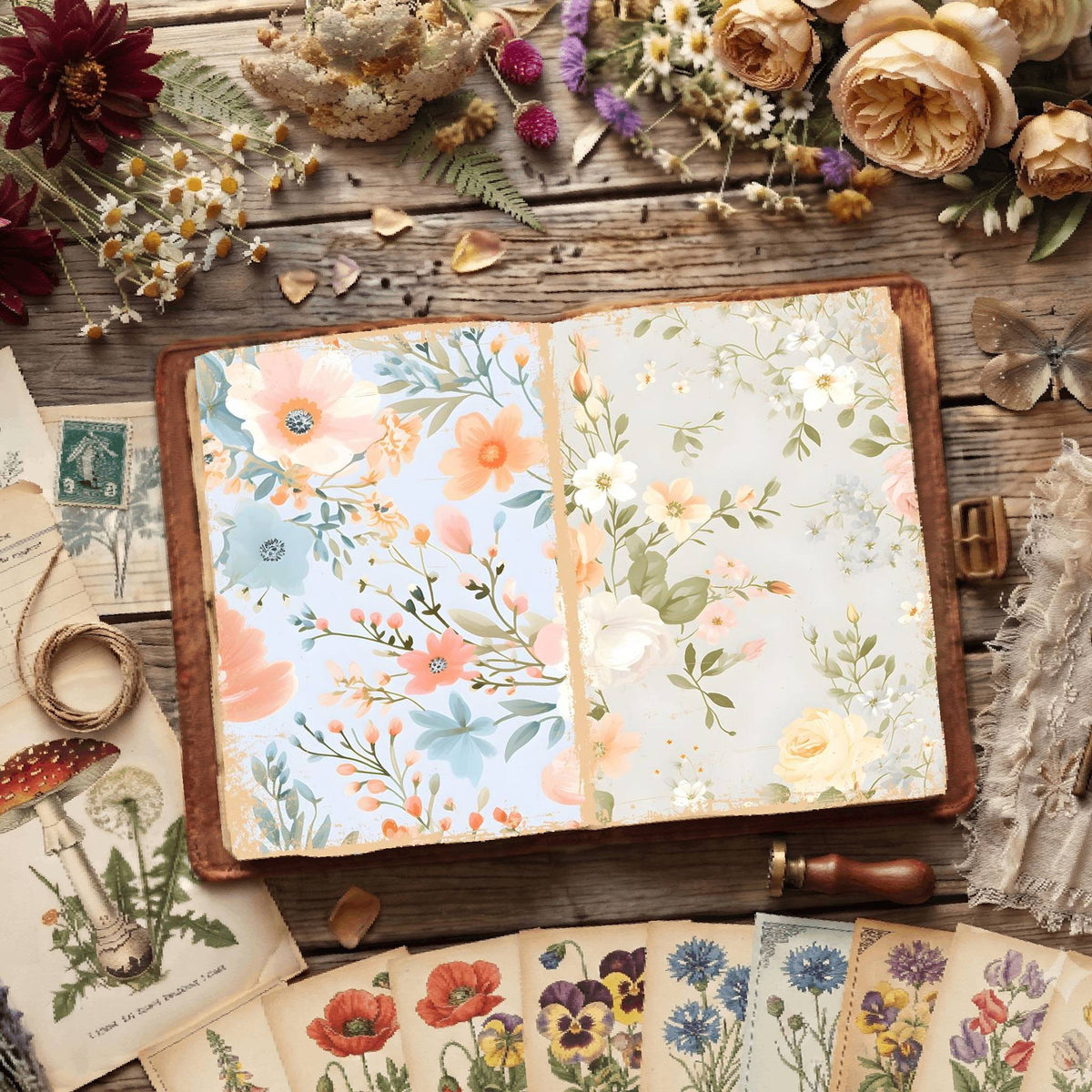 Floral Digital Papers