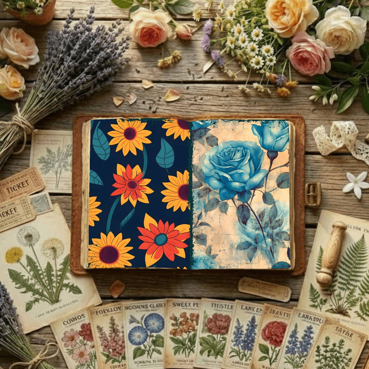 Floral Digital Papers