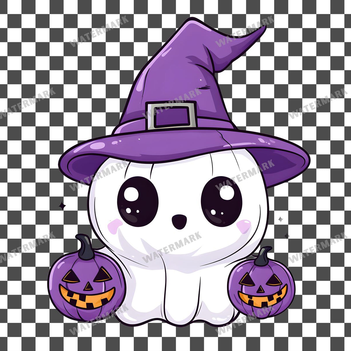 Halloween Kawaii Style Clipart Pngs
