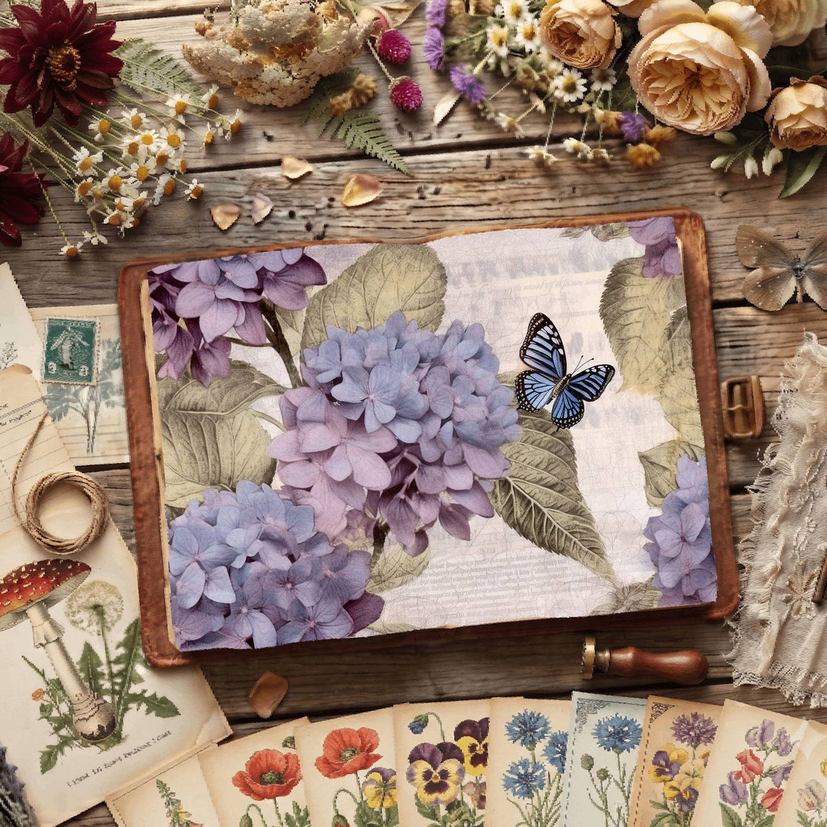 Hydrangea Flower Digital Papers