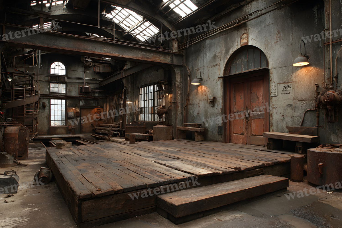 Industrial Wall Texture digital photo backdrop for photo editing, preview 23