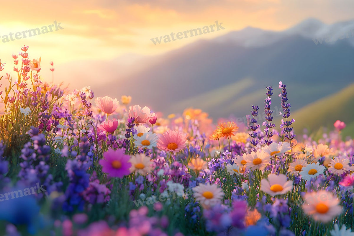 Meadow Dreamscape digital photo backdrop for photo editing, preview 23