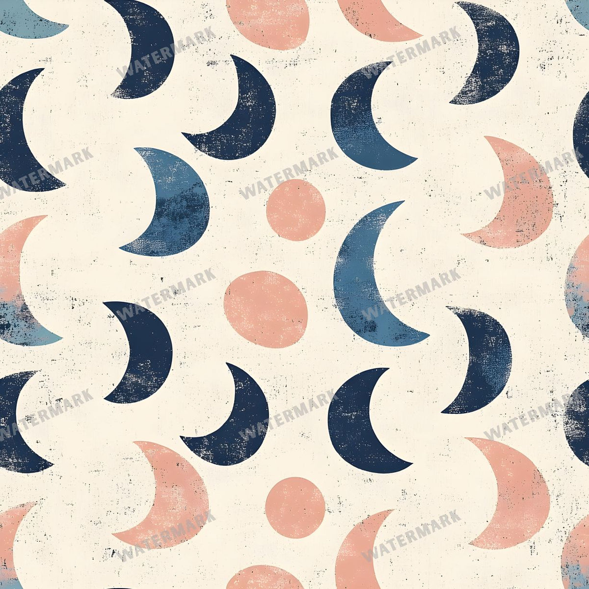 Moon seamless pattern digital paper, repeating design 24