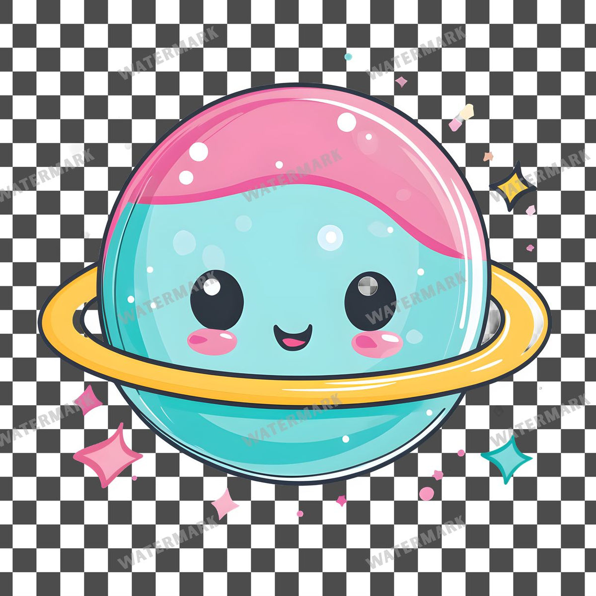 Planet Kawaii Style Clipart Pngs