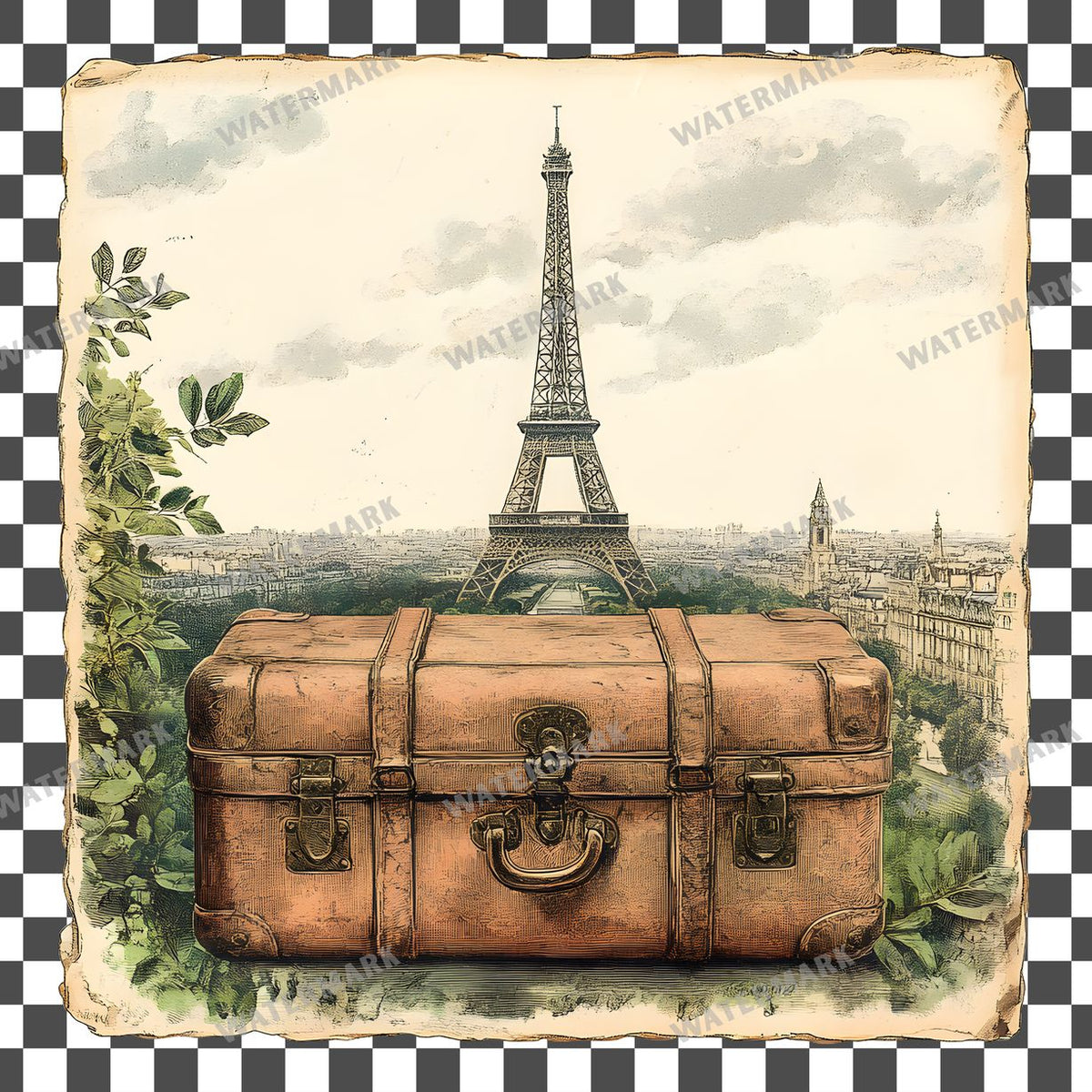 Travel Vintage Style Clipart Pngs