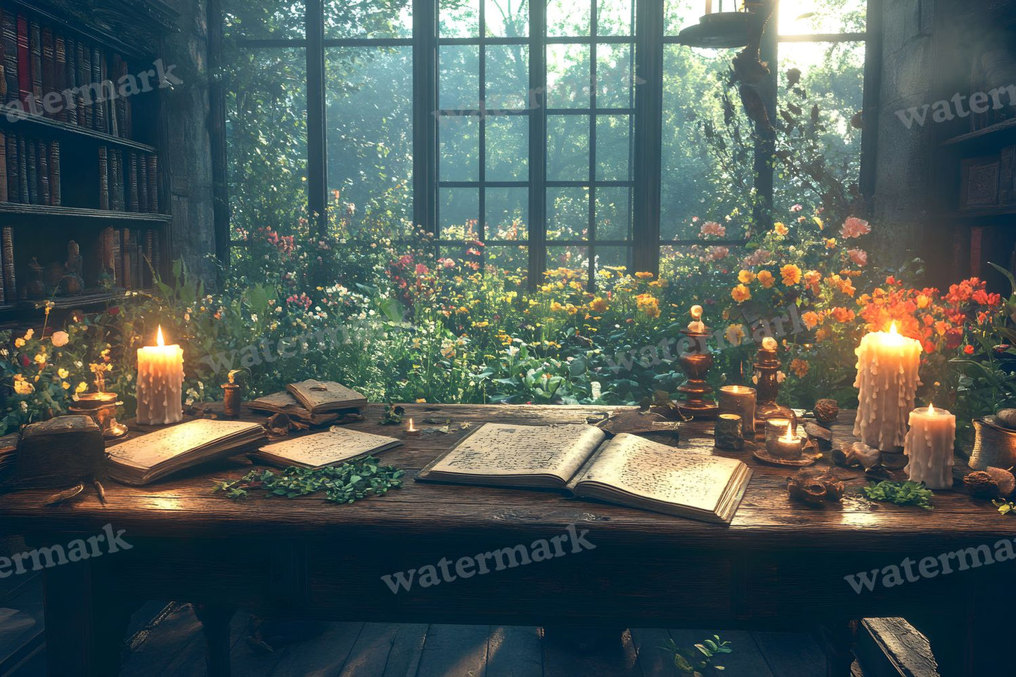 Witch’Study Desk Backdrop Images