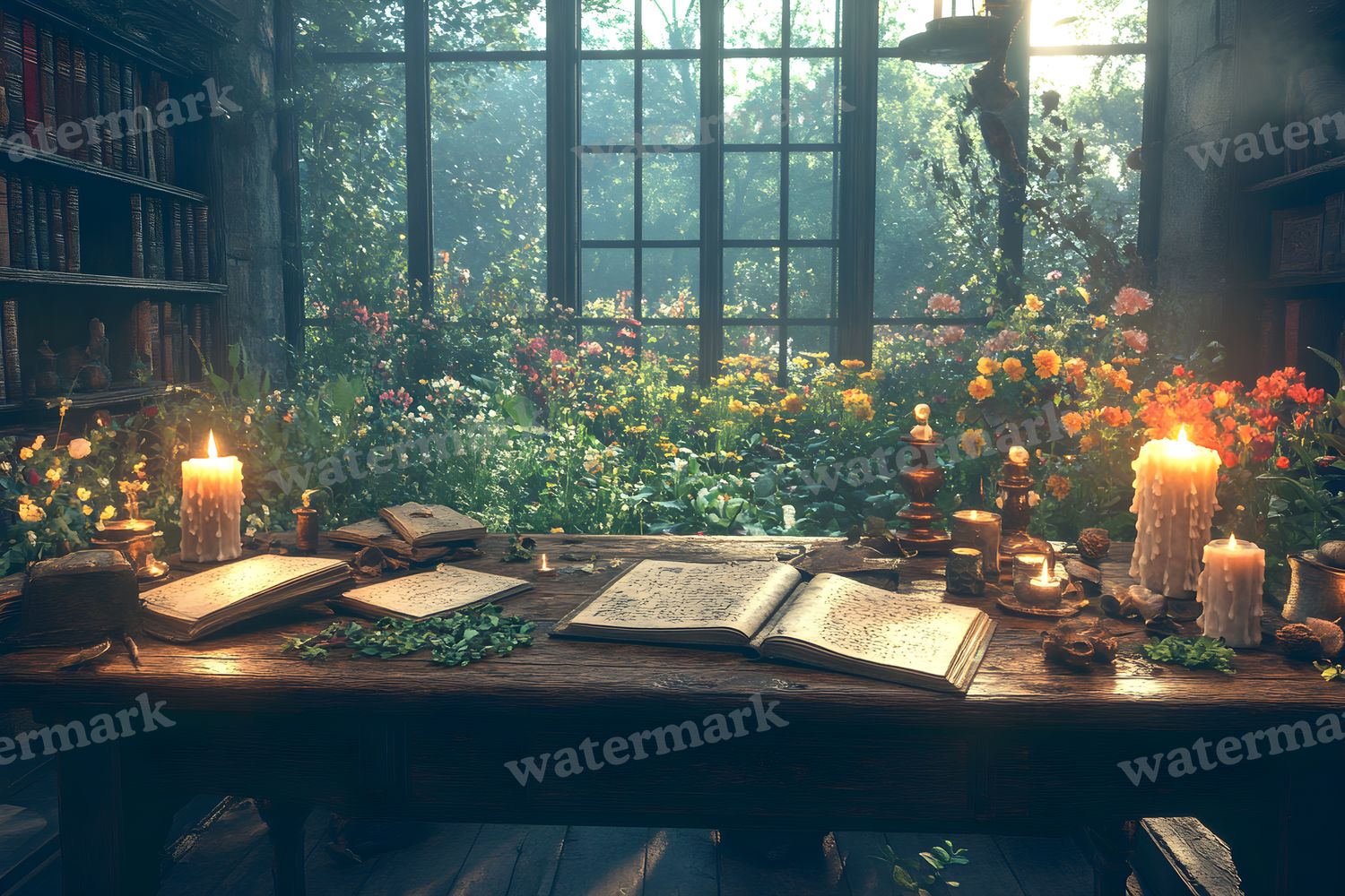 Witch’Study Desk Backdrop Images