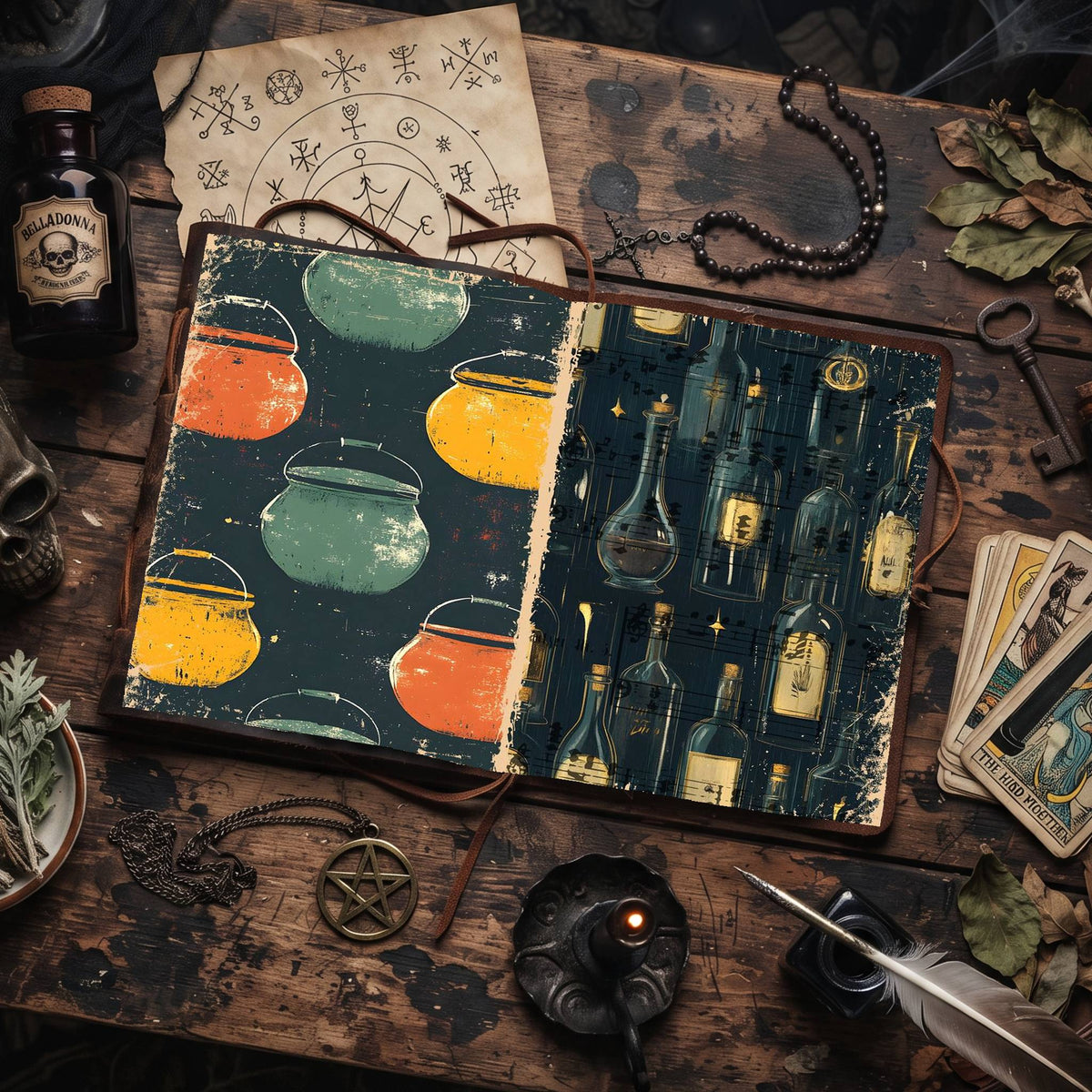 Witch printable junk journal paper, page preview 24