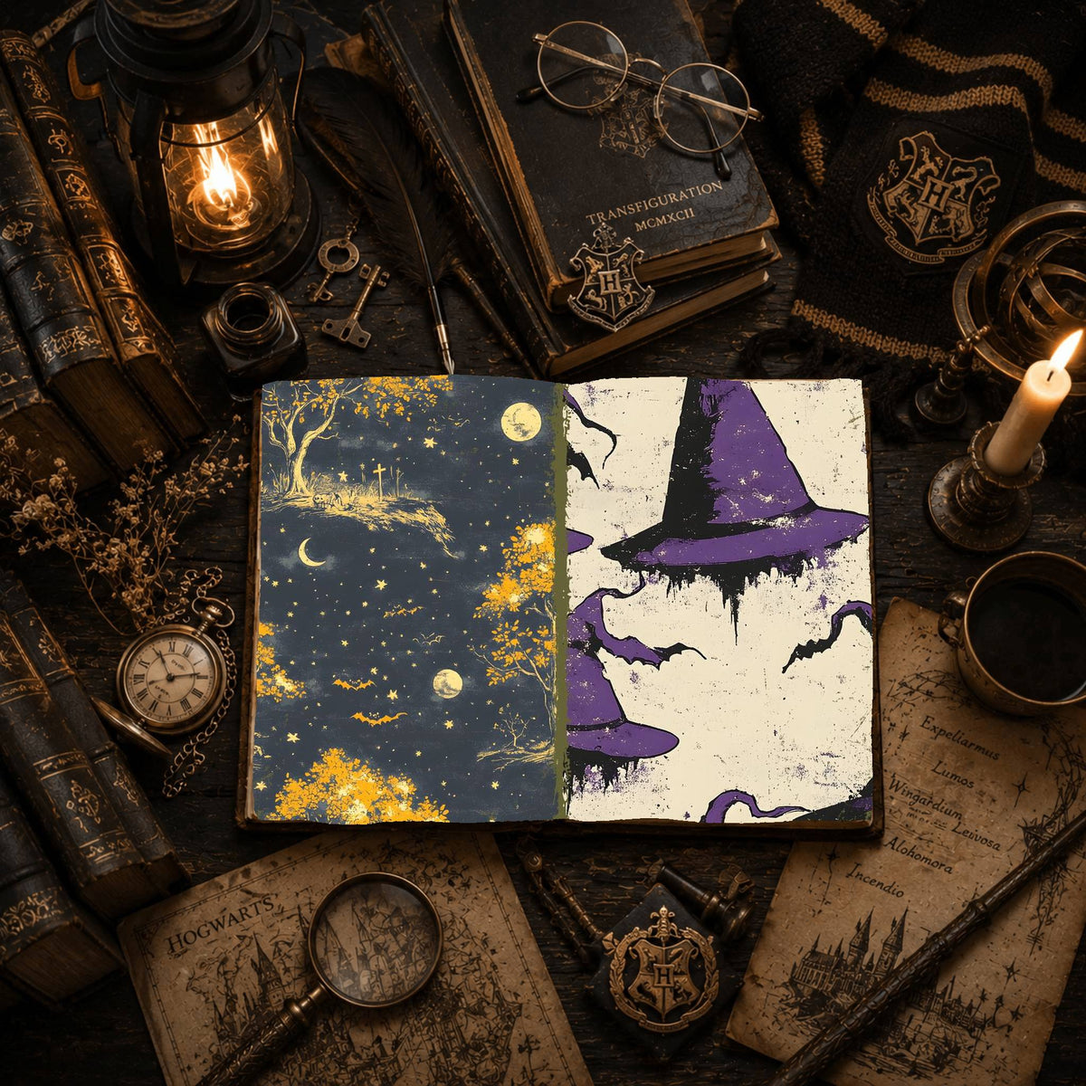Witch printable junk journal paper, page preview 24