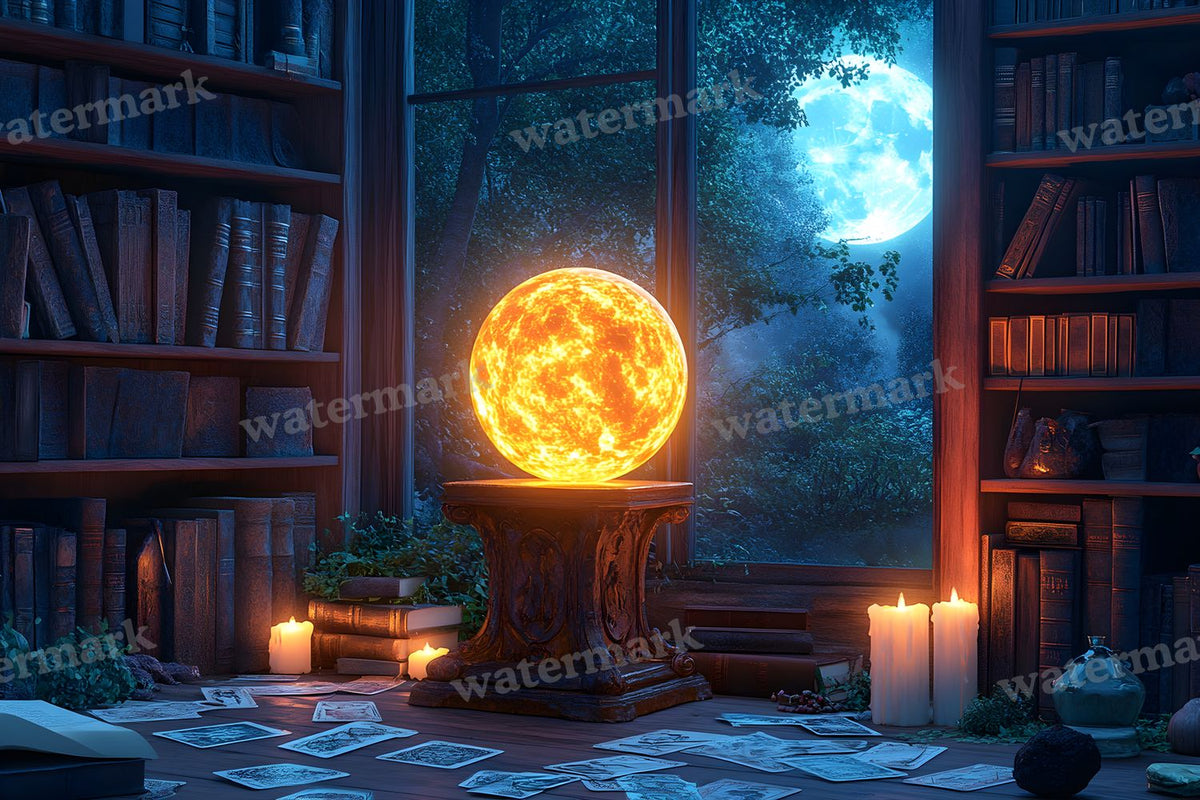 Witchs Crystal Ball Backdrop Images