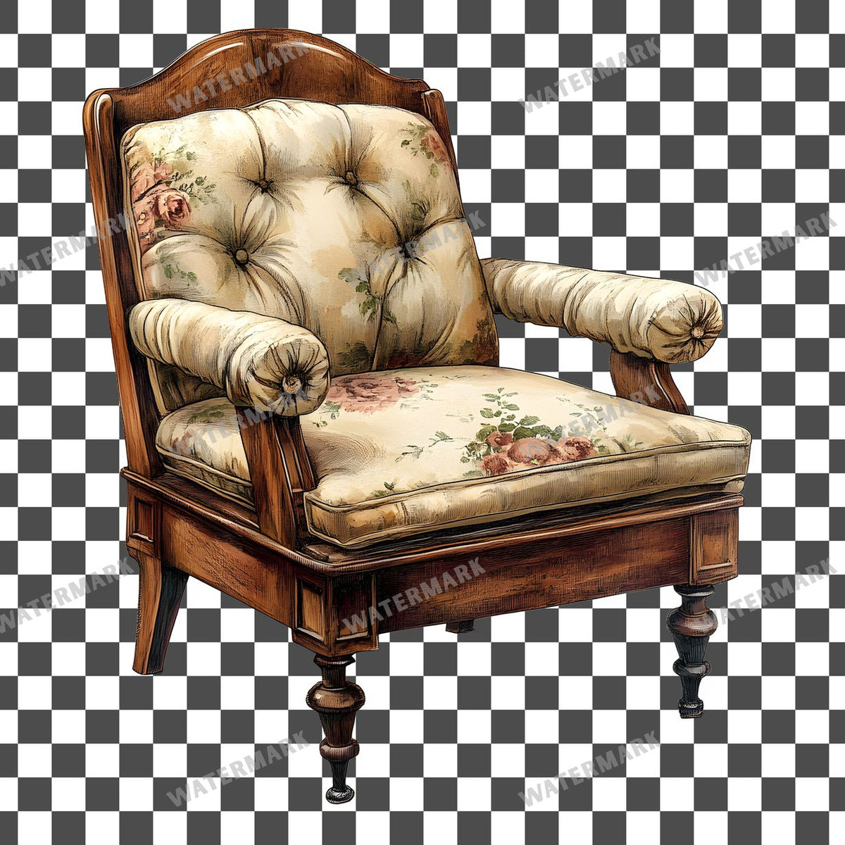 Wooden Rockin Vintage Style Clipart Pngs