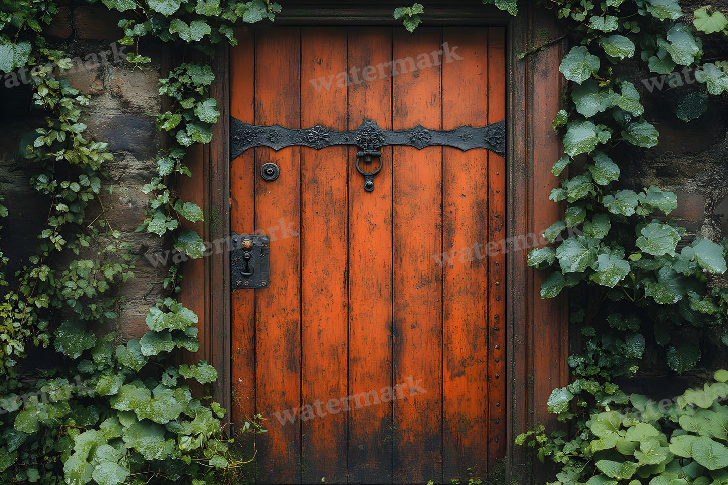 Aged Rustic Wood Door Backdrop Images