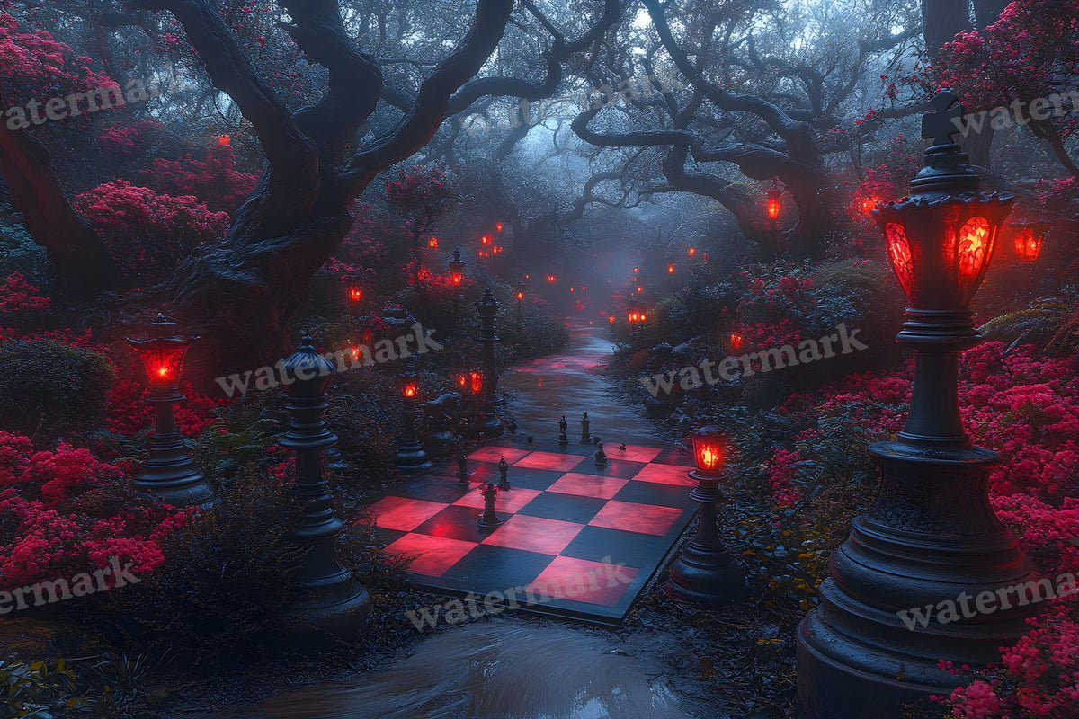 Alice Oversized Chessboard Backdrop Images