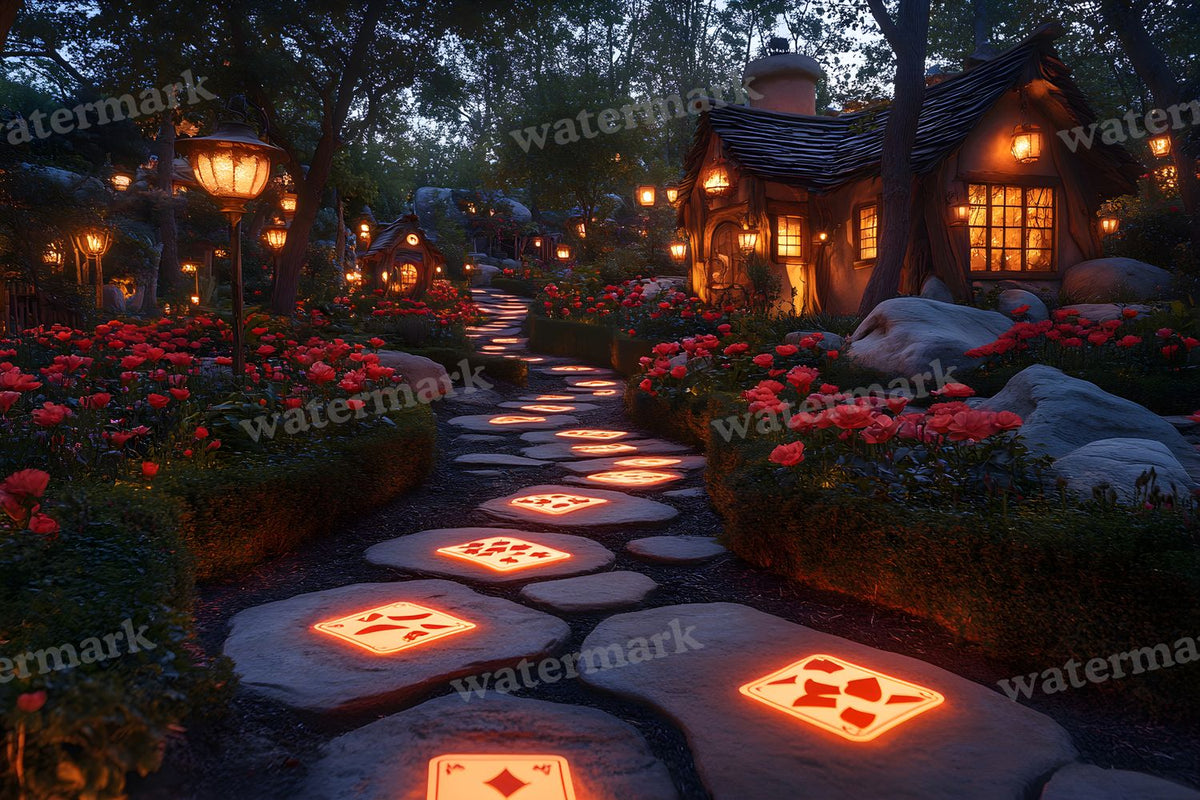 Alices Garden Maze Backdrop Images