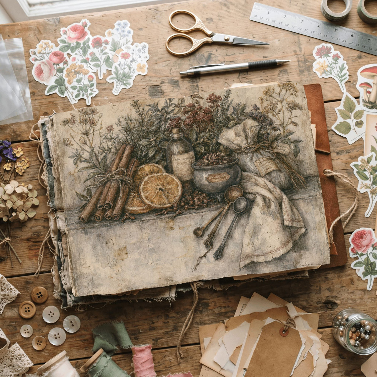 Ancient Spell Ingredients Journal Page