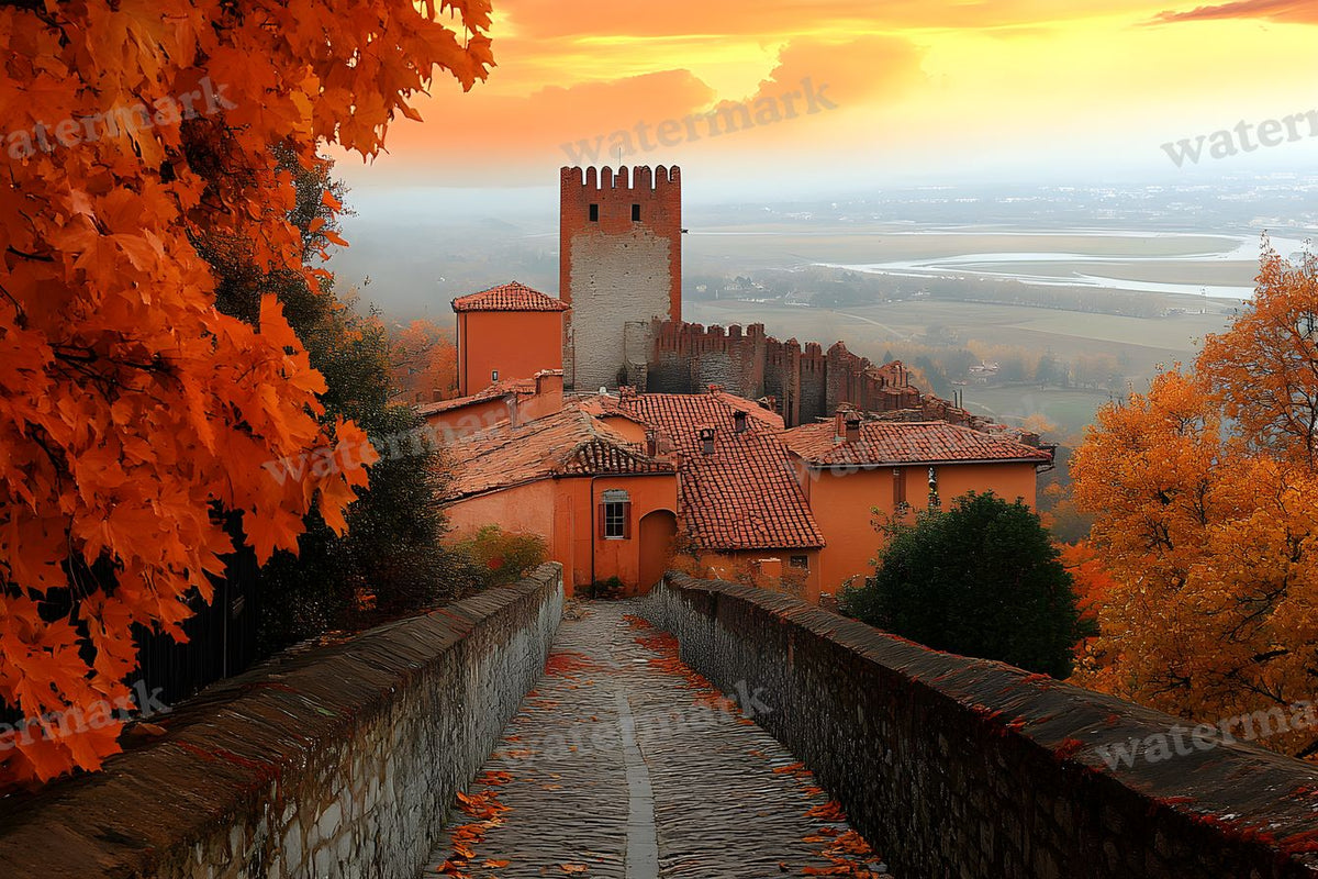 Autumn Castle Wallpov Backdrop Images