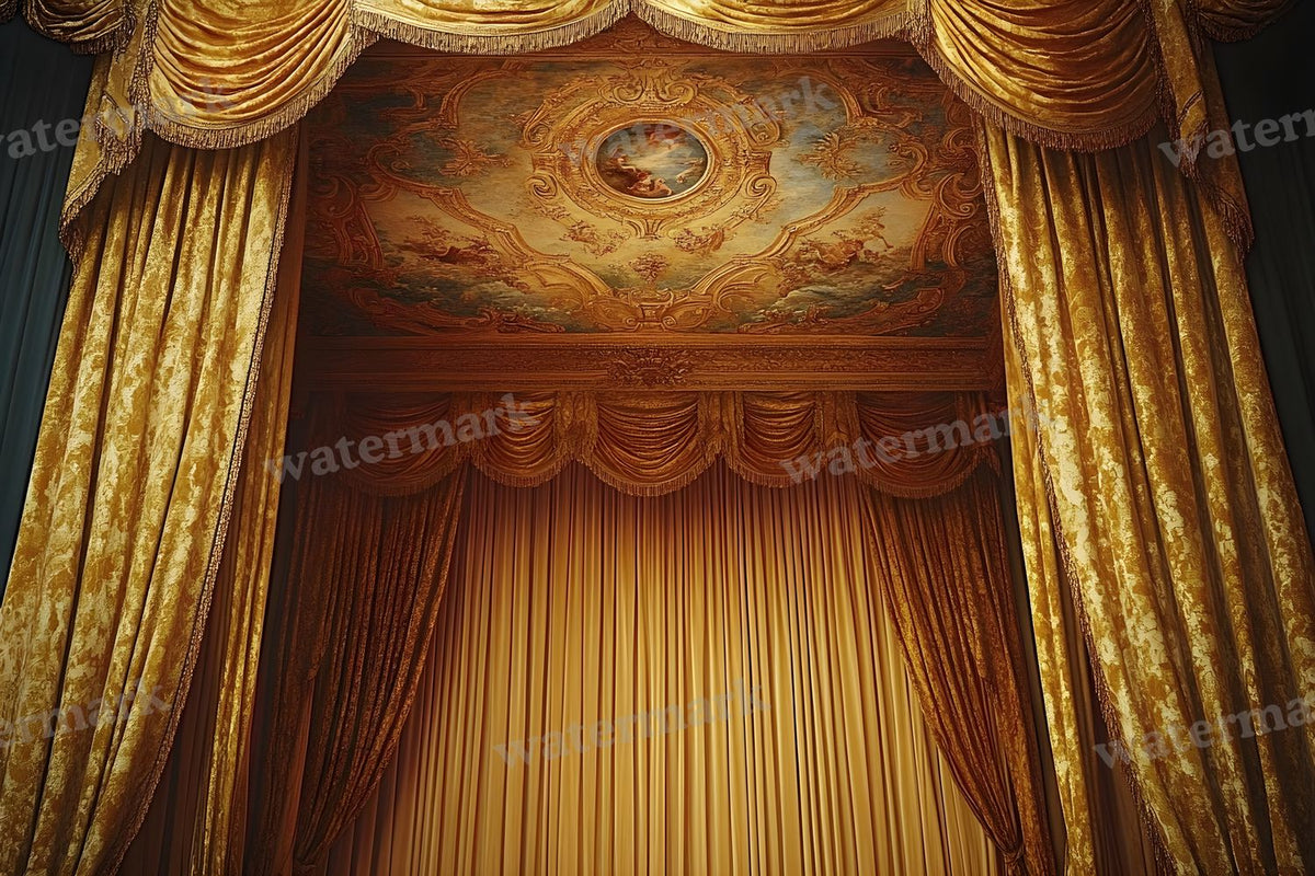 Baroque Regal Fresco digital photo backdrop for photo editing, preview 24