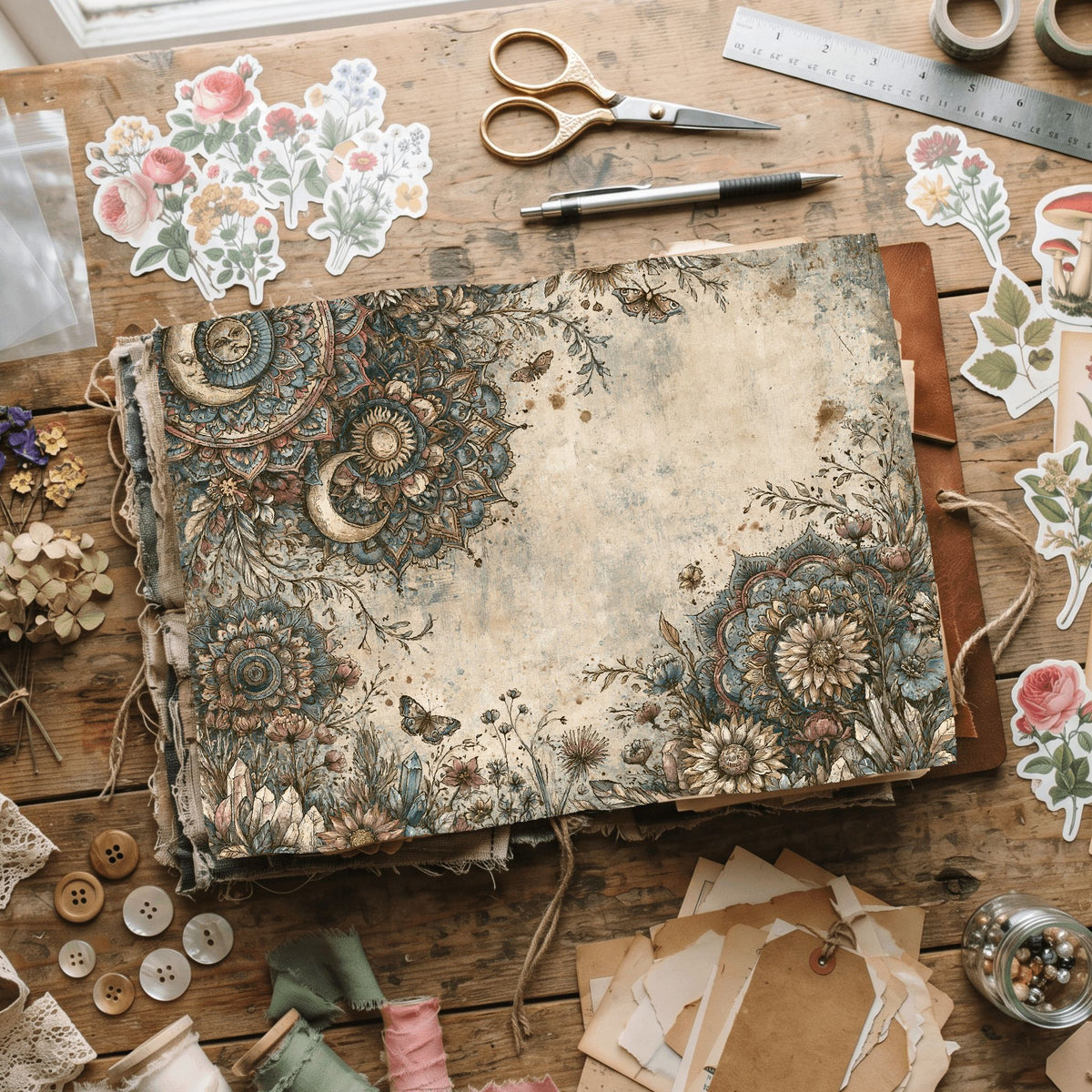 Celestial Mandala Garden Paper