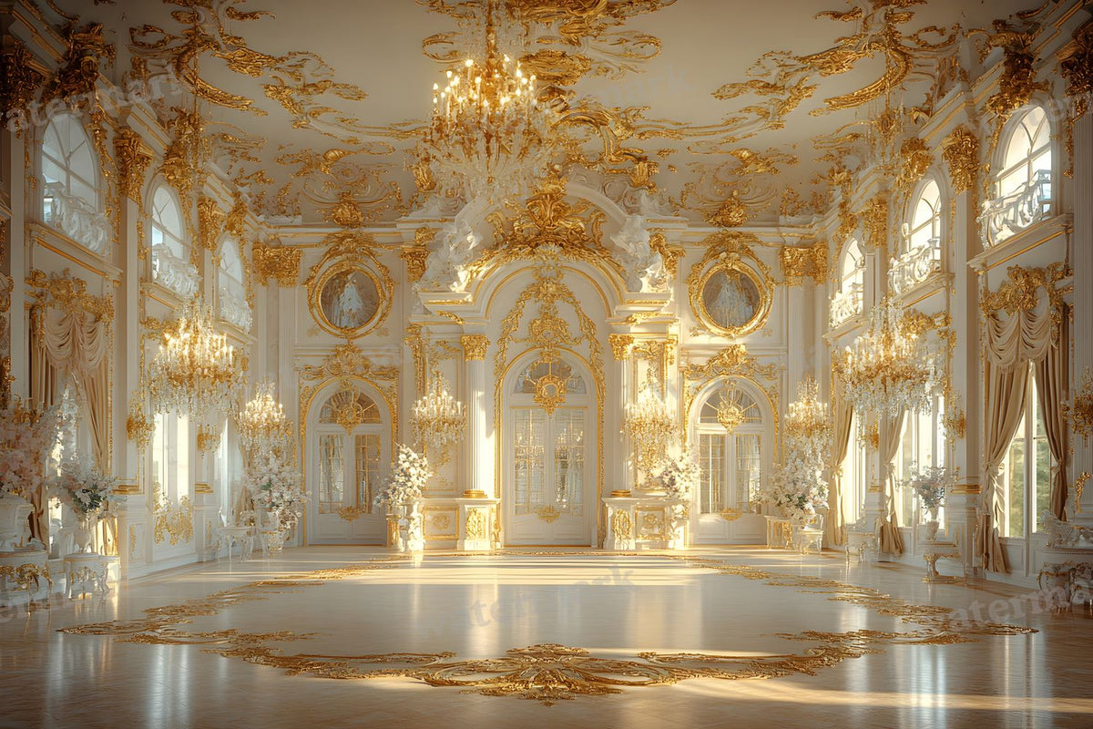 Opulent Baroque digital photo backdrop for photo editing, preview 24