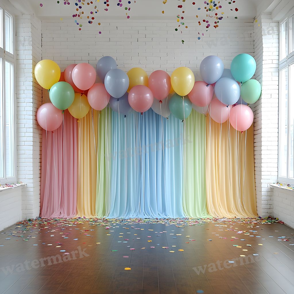 Rainbow Balloon Backdrop Images
