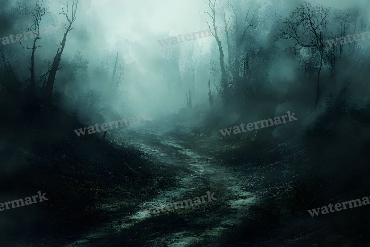 Spooky Forest digital photo backdrop for photo editing, preview 24