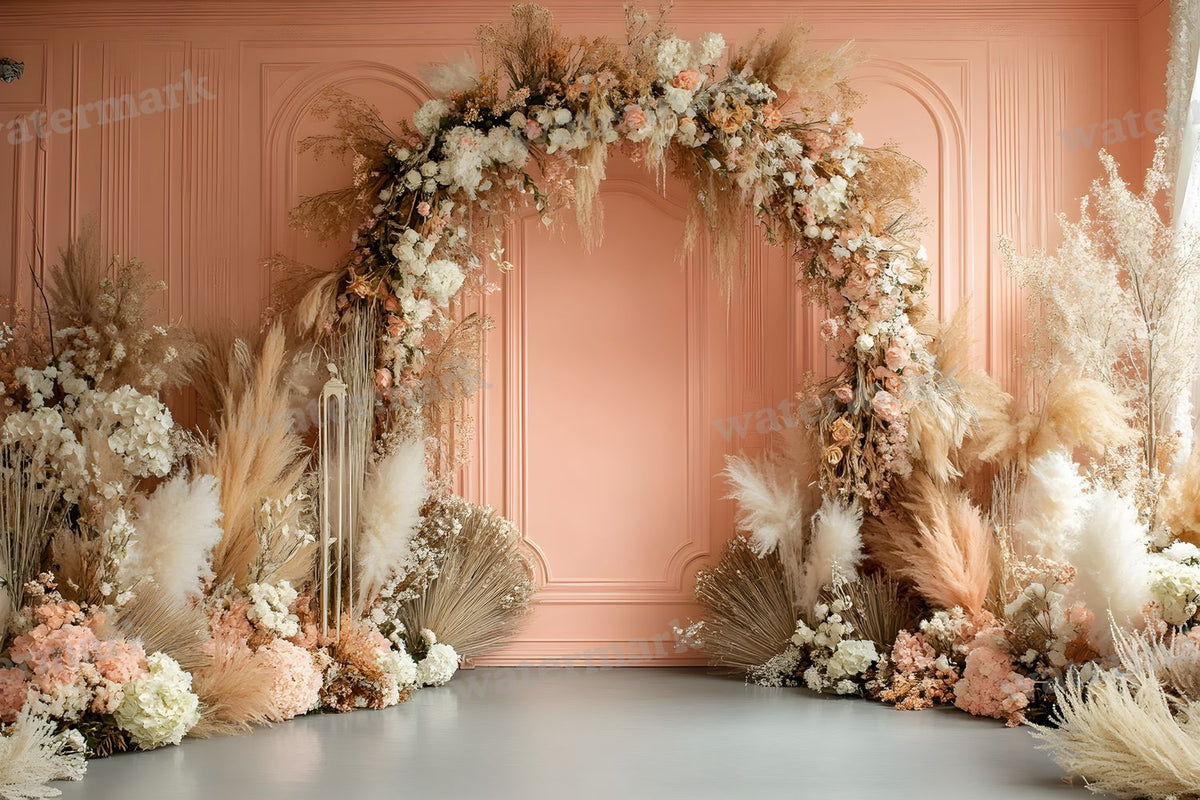 Boho Pink Arch Backdrop Images