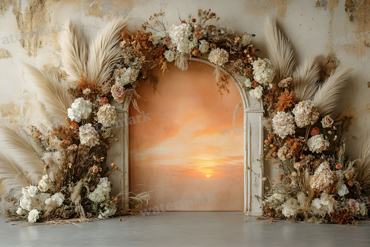 Boho Sunset Arch Backdrop Images