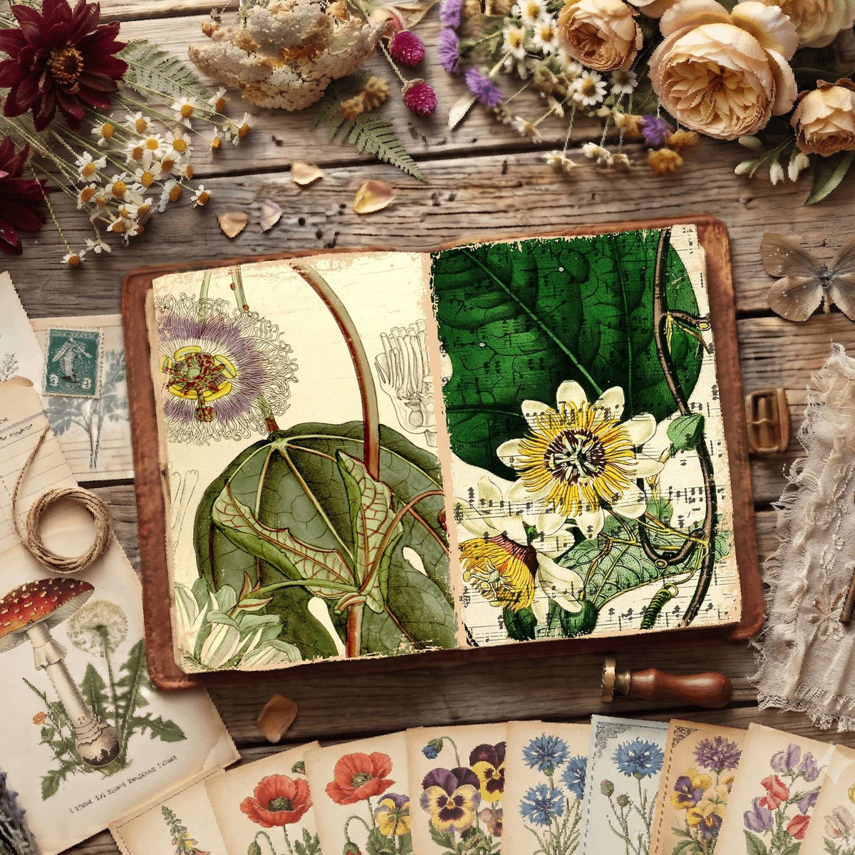 Botanical Illustrations Digital Papers