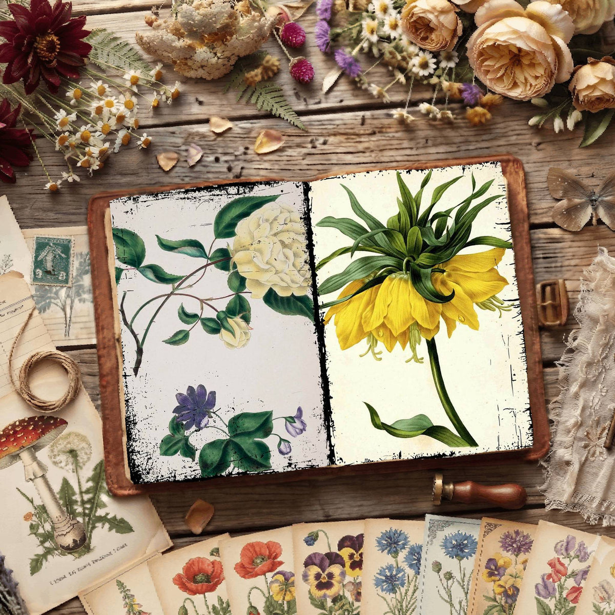 Botanical Illustrations Digital Papers