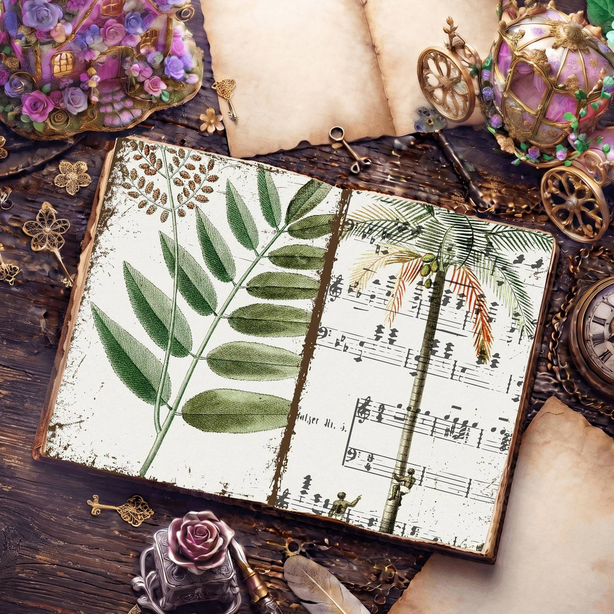 Botanical Illustrations Digital Papers