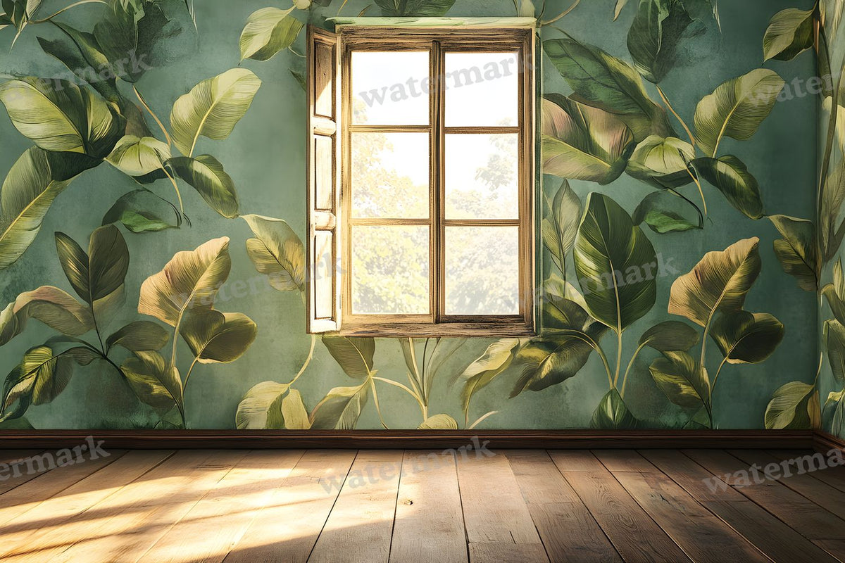 Botanical Window View Backdrop Images