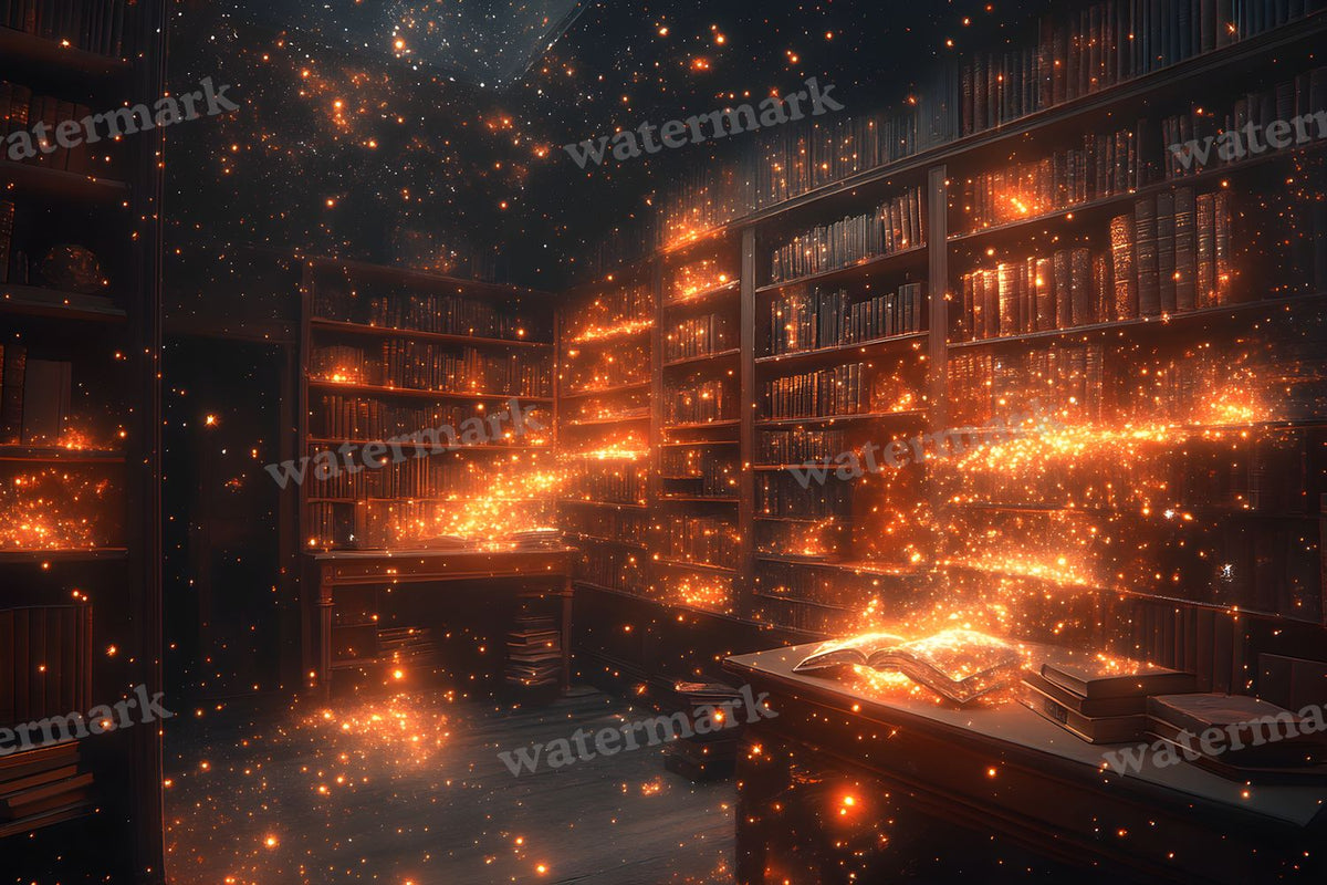 Celestial Library Dream Backdrop Images